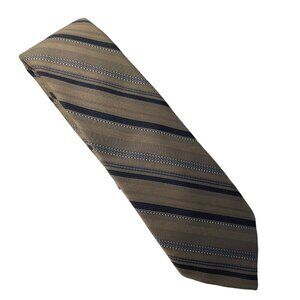 Mens Dress Necktie Claude DuPre Stripes Brown Black 59 u